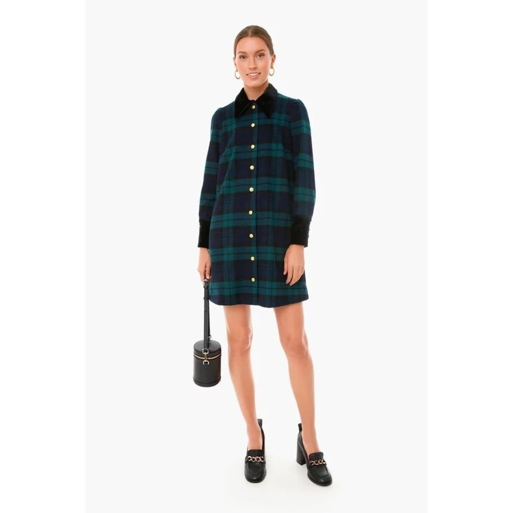 Tuckernuck Tartan Dress in Green and Blue